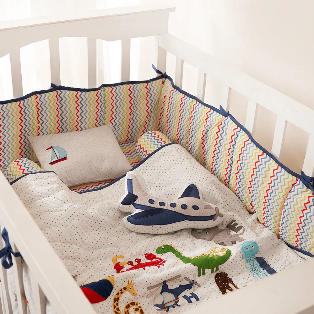 Alphabets Blue Quilt