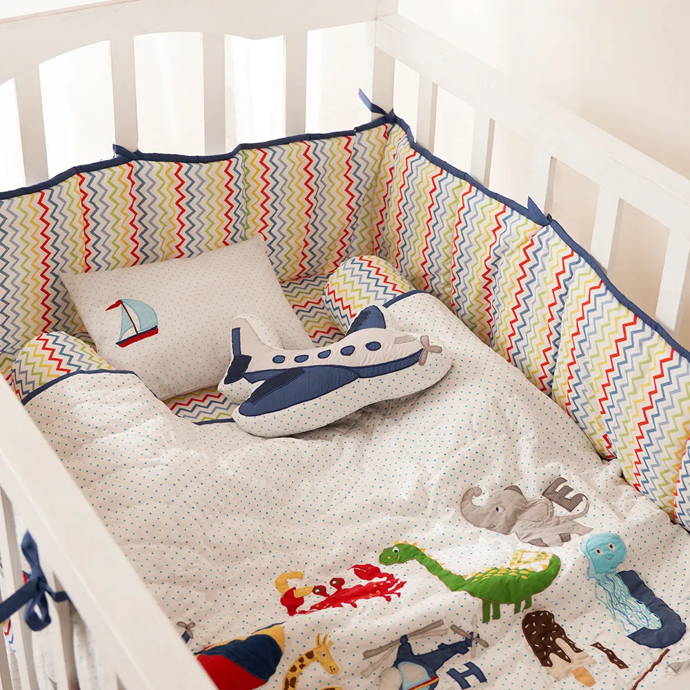 Alphabets Blue Quilt