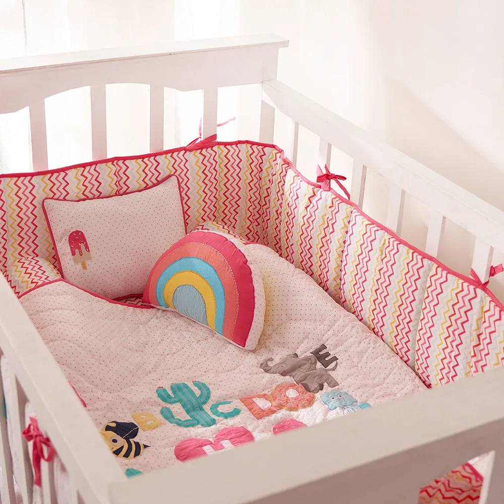 Alphabets Pink Quilt