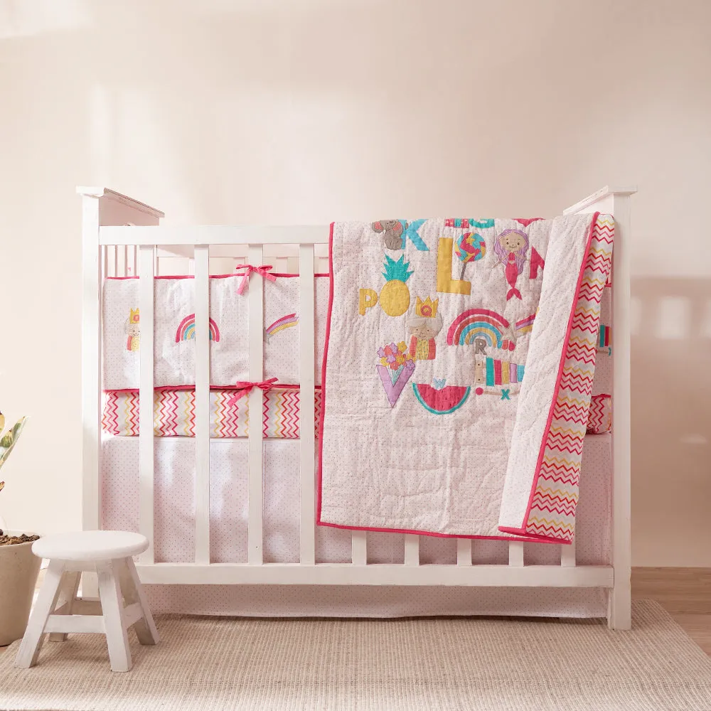 Alphabets Pink Quilt