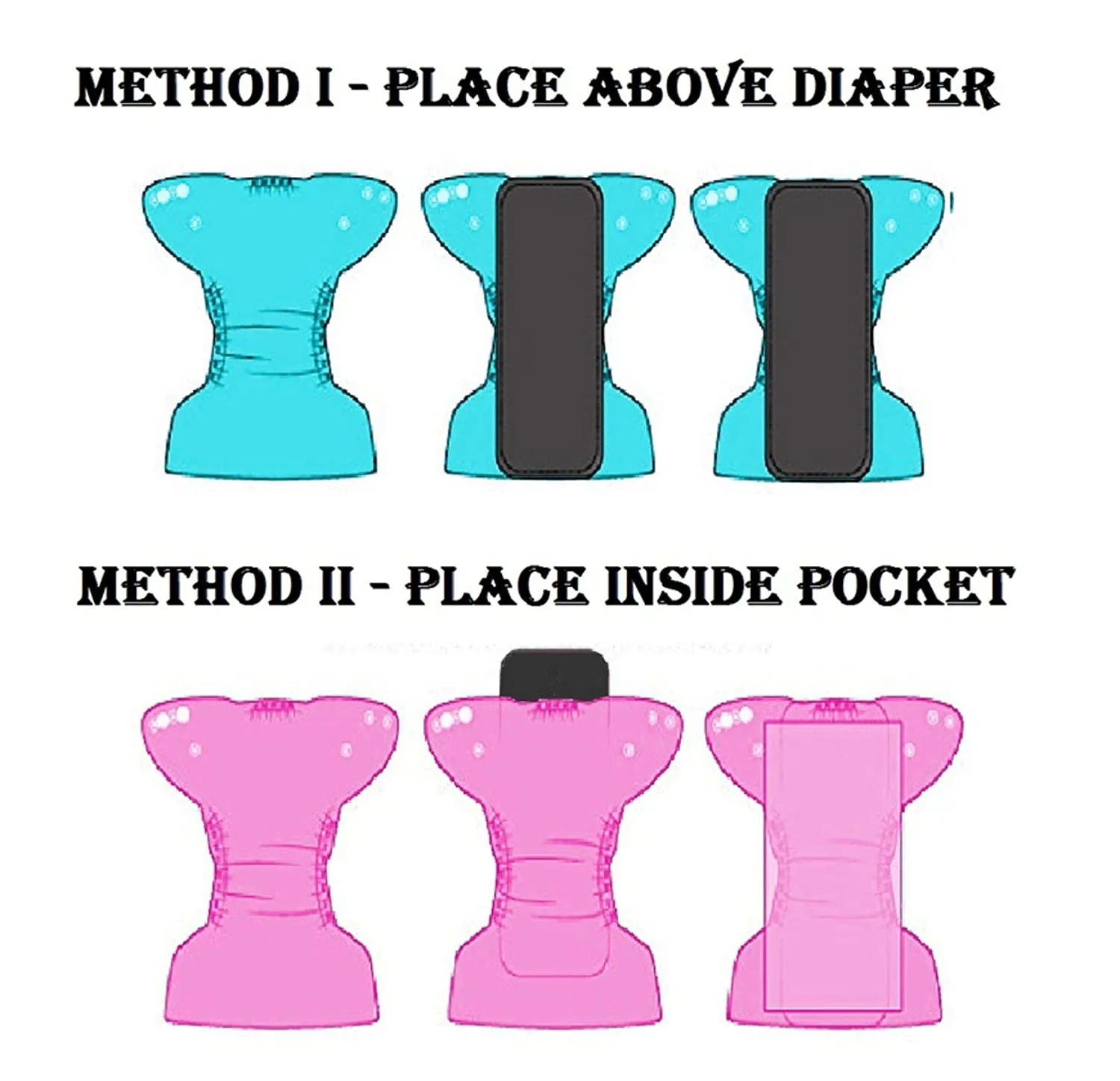 Babymoon 1 Cloth Diaper with 5Layers Grey Insert Premium Adjustable Reusable Cloth Diaper (I Love Mammy)