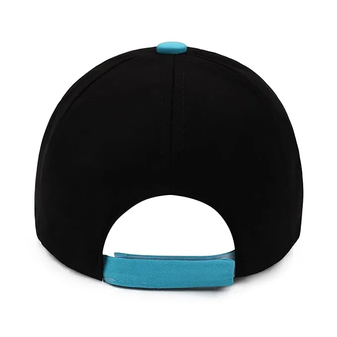 Babymoon Cotton Summer Astronaut Kids Caps | 2-8 Years | Black