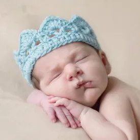 Babymoon Crown Headwear New Born Baby Photography Shoot Props Costumes - Blue