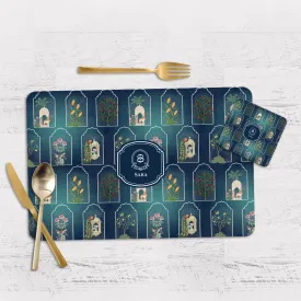 Bahaar Jaroka Tableware Set (4 Placemats & 4 Casters)