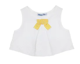 Balloon Chic White Sleeveless Top