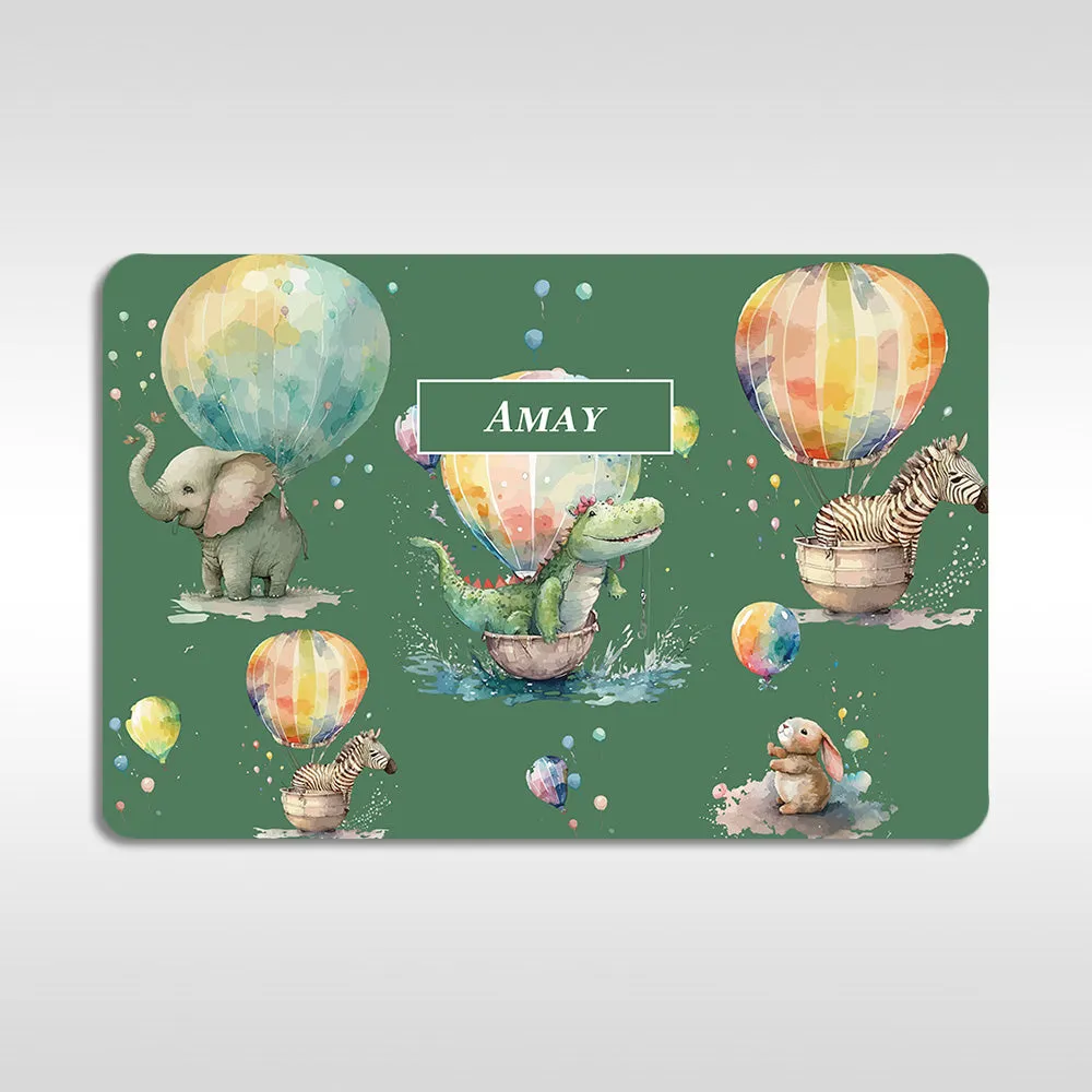 Balloon Safari Tableware Set (kids) (4 Placemats & 4 Casters)