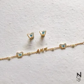 Custom Name Bracelet & Studs Set