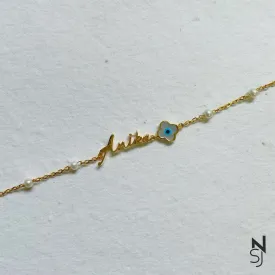Custom Name Evil Eye Bracelet