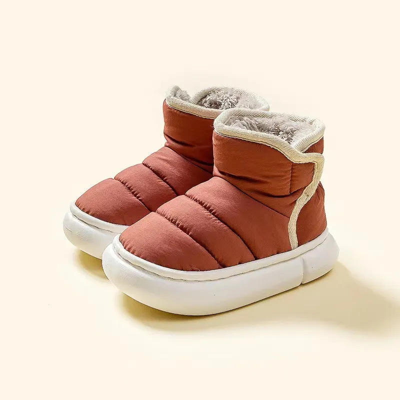 Down Cloth Fabric Plush Boots