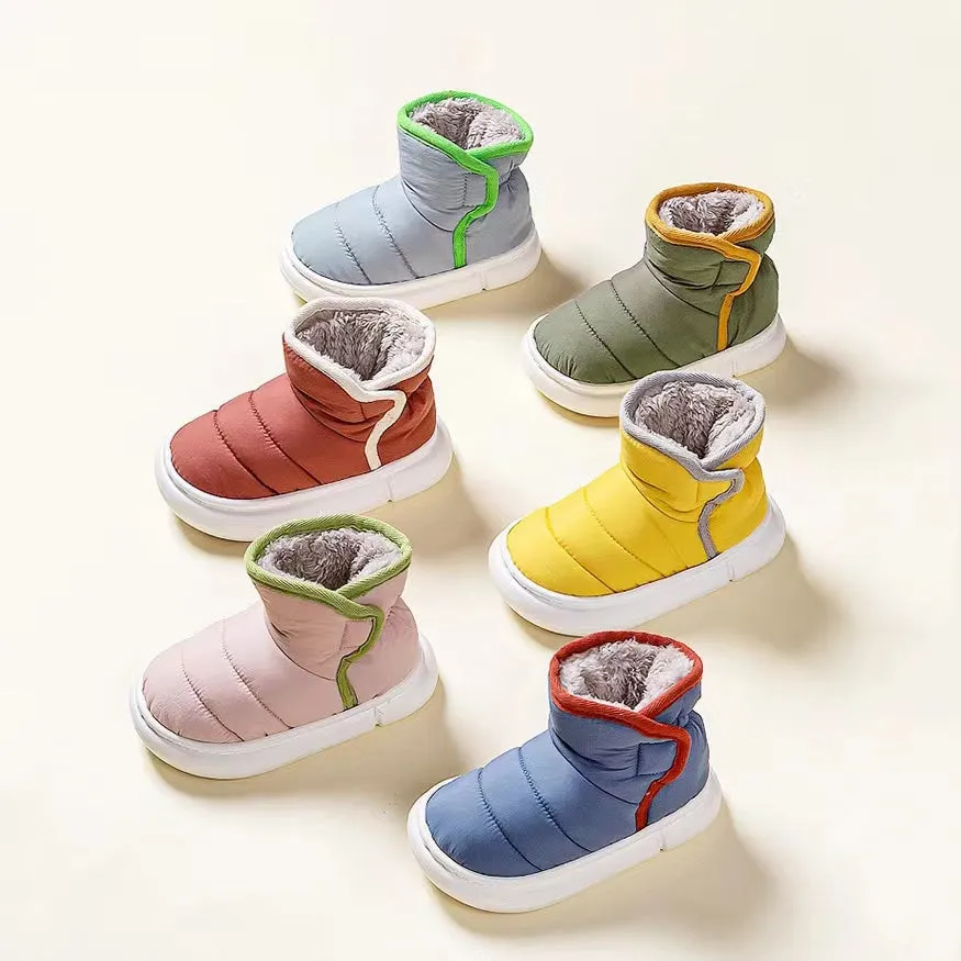 Down Cloth Fabric Plush Boots