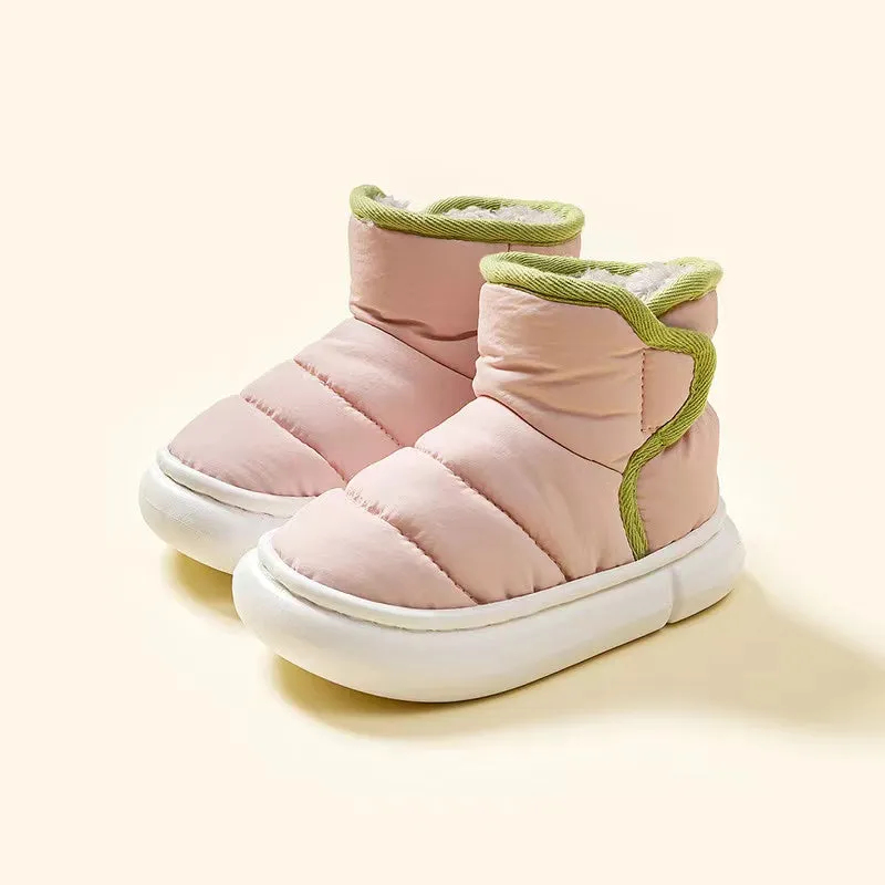 Down Cloth Fabric Plush Boots