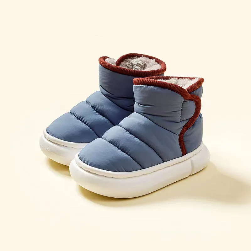 Down Cloth Fabric Plush Boots