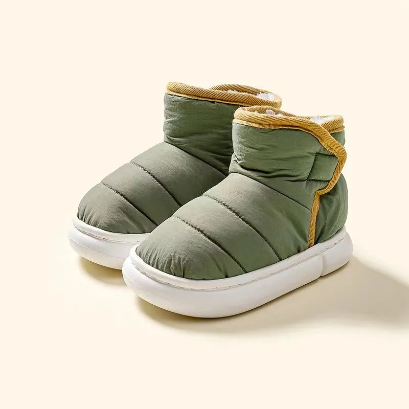 Down Cloth Fabric Plush Boots