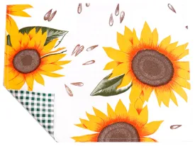Freckled Sage Genuine Oilcloth Placemats in Sunflower