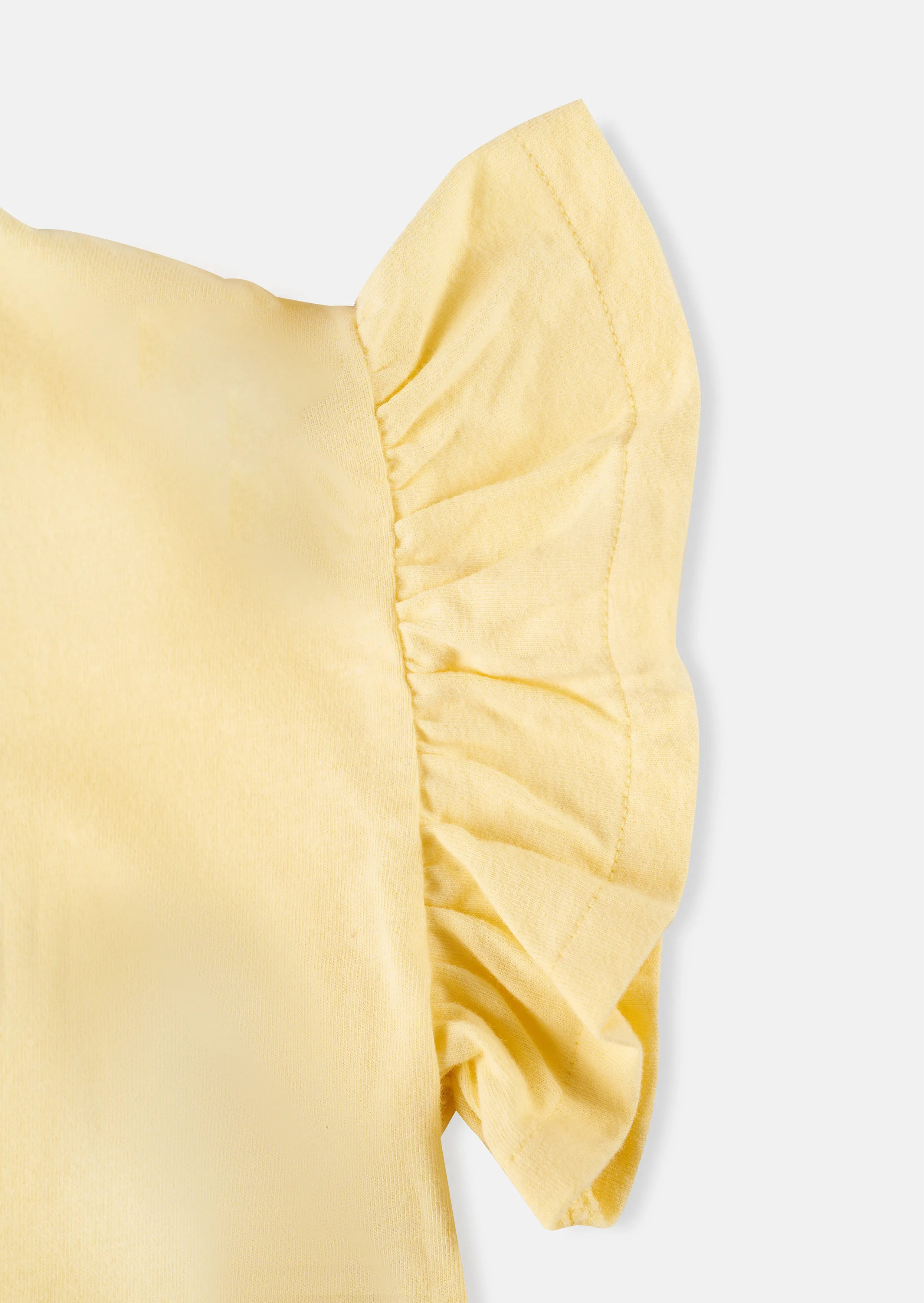 Girls Positive Slogan Printed Yellow T-Shirt