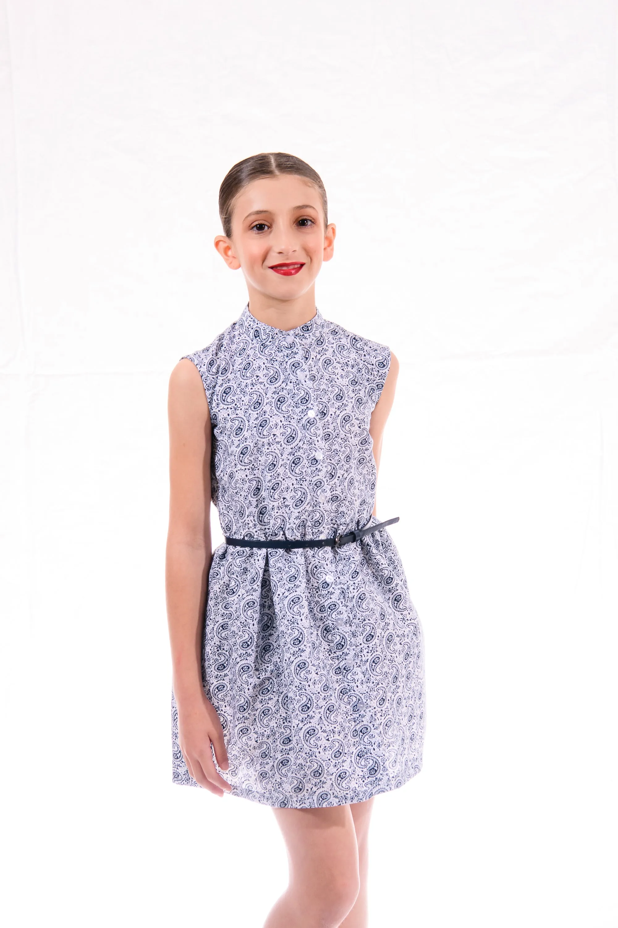 Jacabower Katy Shirt Dress in Pasley Print with Flower (Size 3-10)