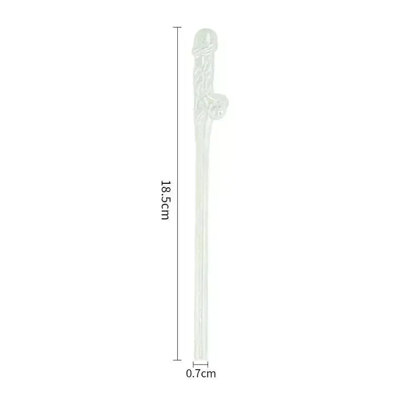 Jokes & Parties Glow In The Dark Willy Straws - Glow in Dark Dicky Straws - Set of 9
