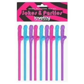 Jokes & Parties Original Willy Straws -  Dicky Straws - Set of 9