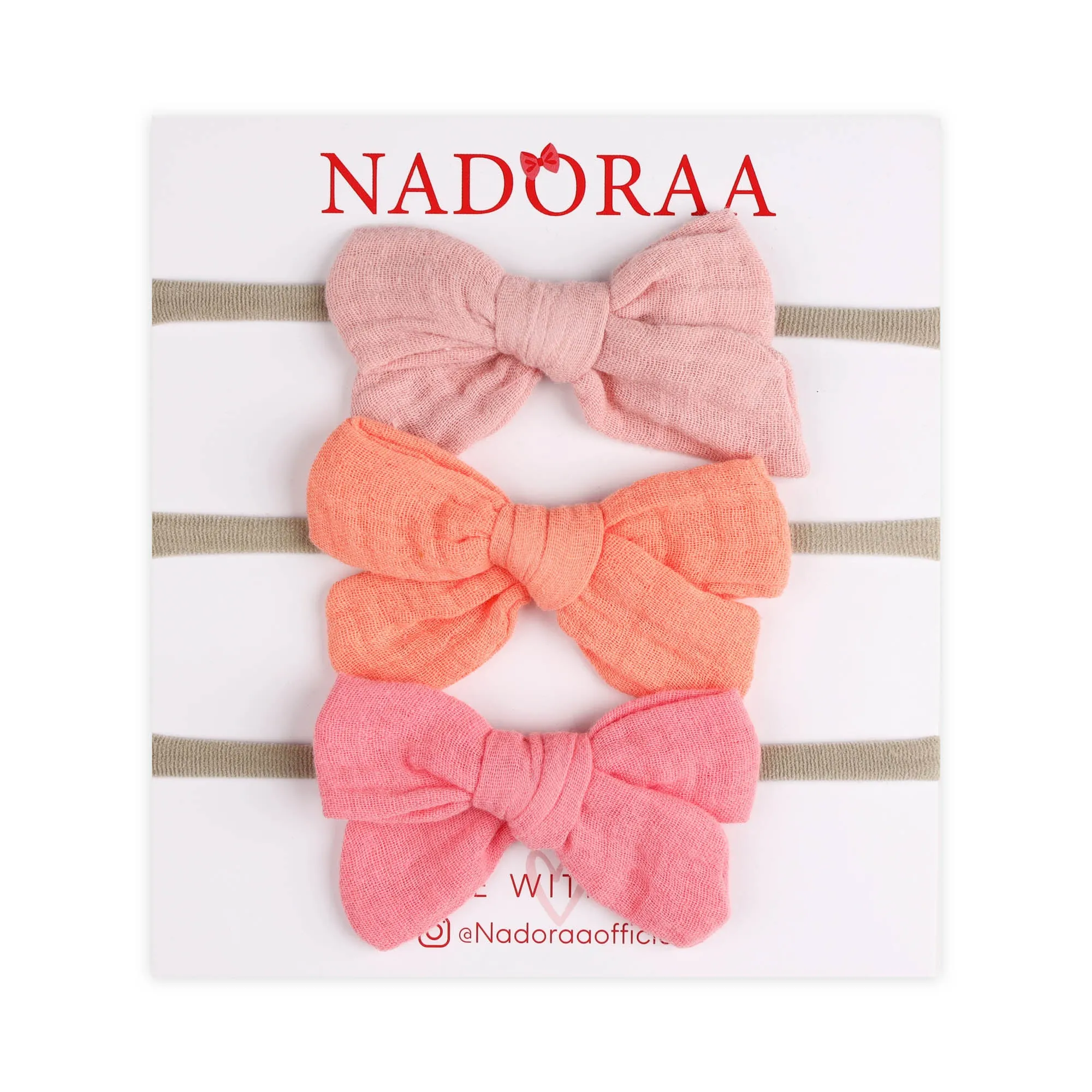 Kicks & Crawl- Pink Paradise Hairbands - Pack of 3