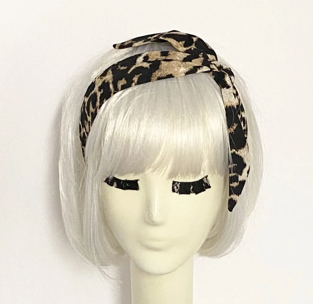Leopard Headband Tie with a Scrunchie