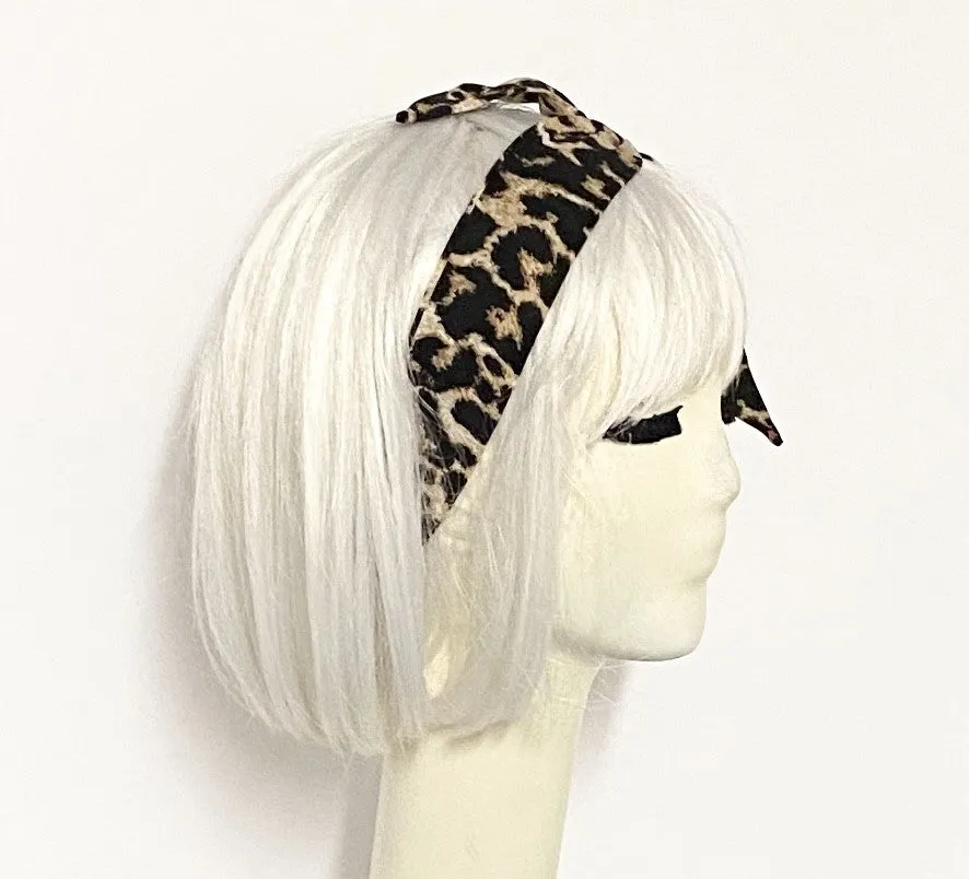 Leopard Headband Tie with a Scrunchie