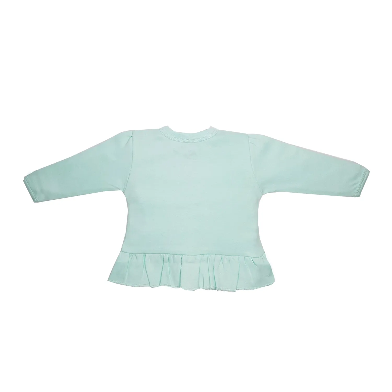 My Milestones T-shirt Full Sleeves Girls Peach/ Aqua-2 PC Pack