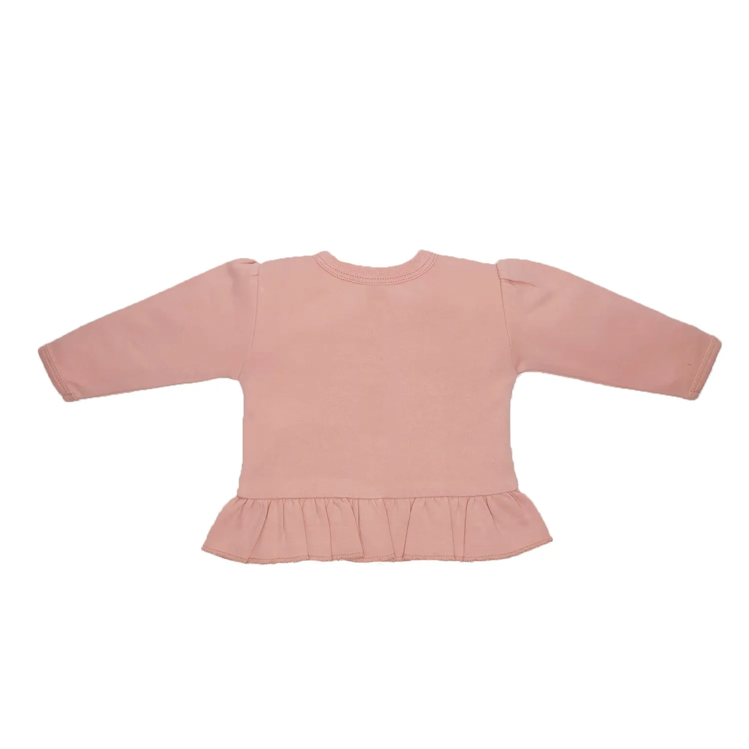 My Milestones T-shirt Full Sleeves Girls Peach/ Aqua-2 PC Pack