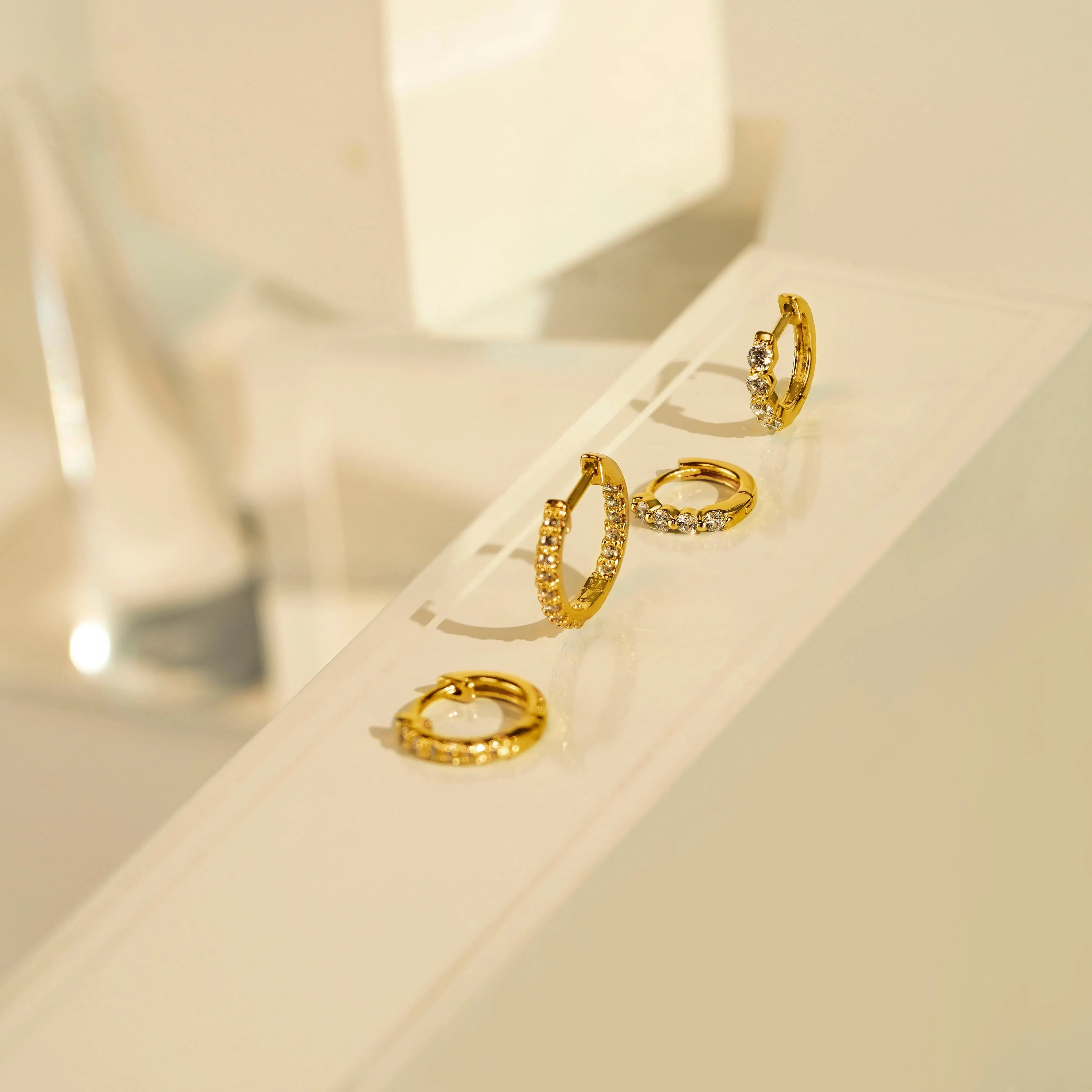 Pave Hoop Earrings