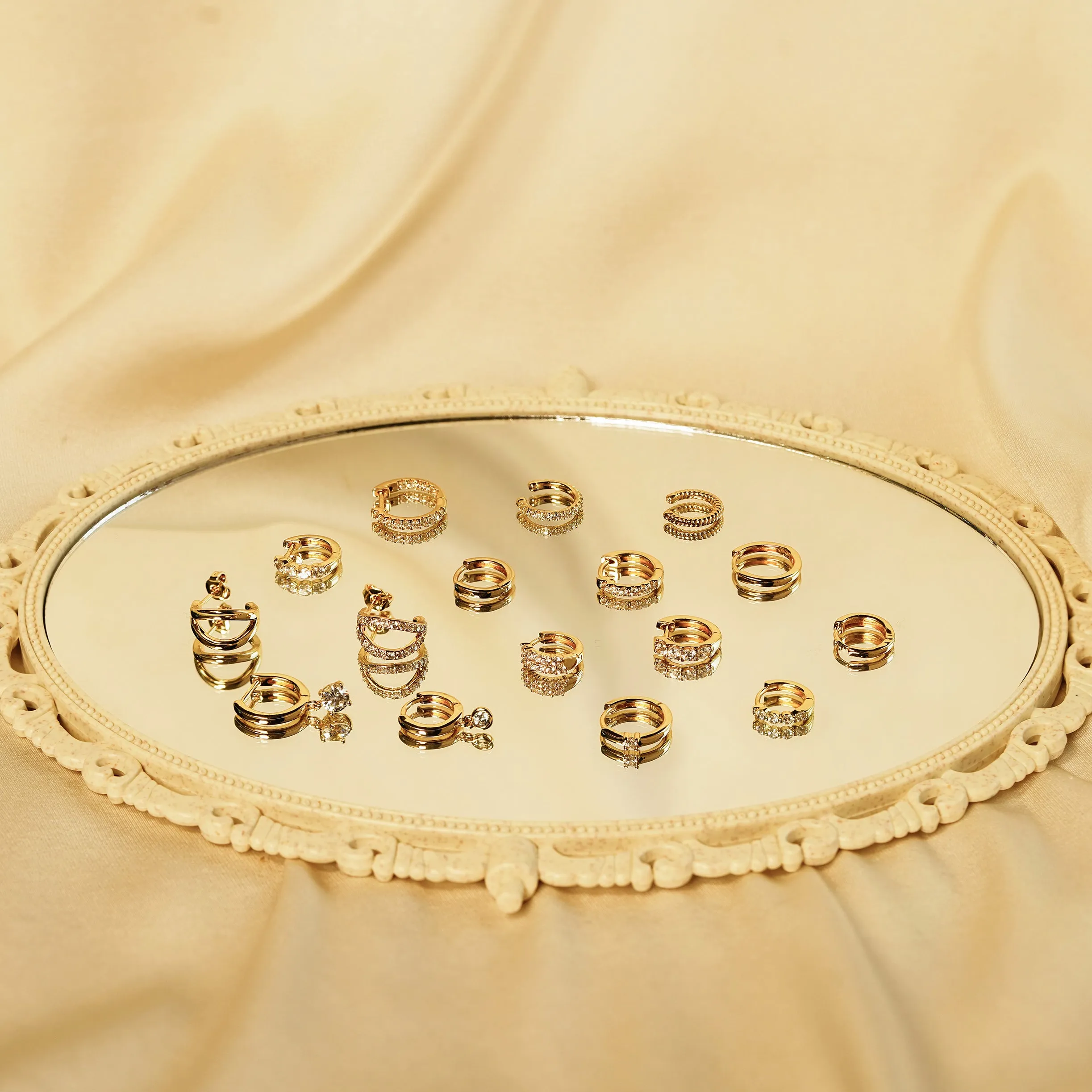 Pave Hoop Earrings