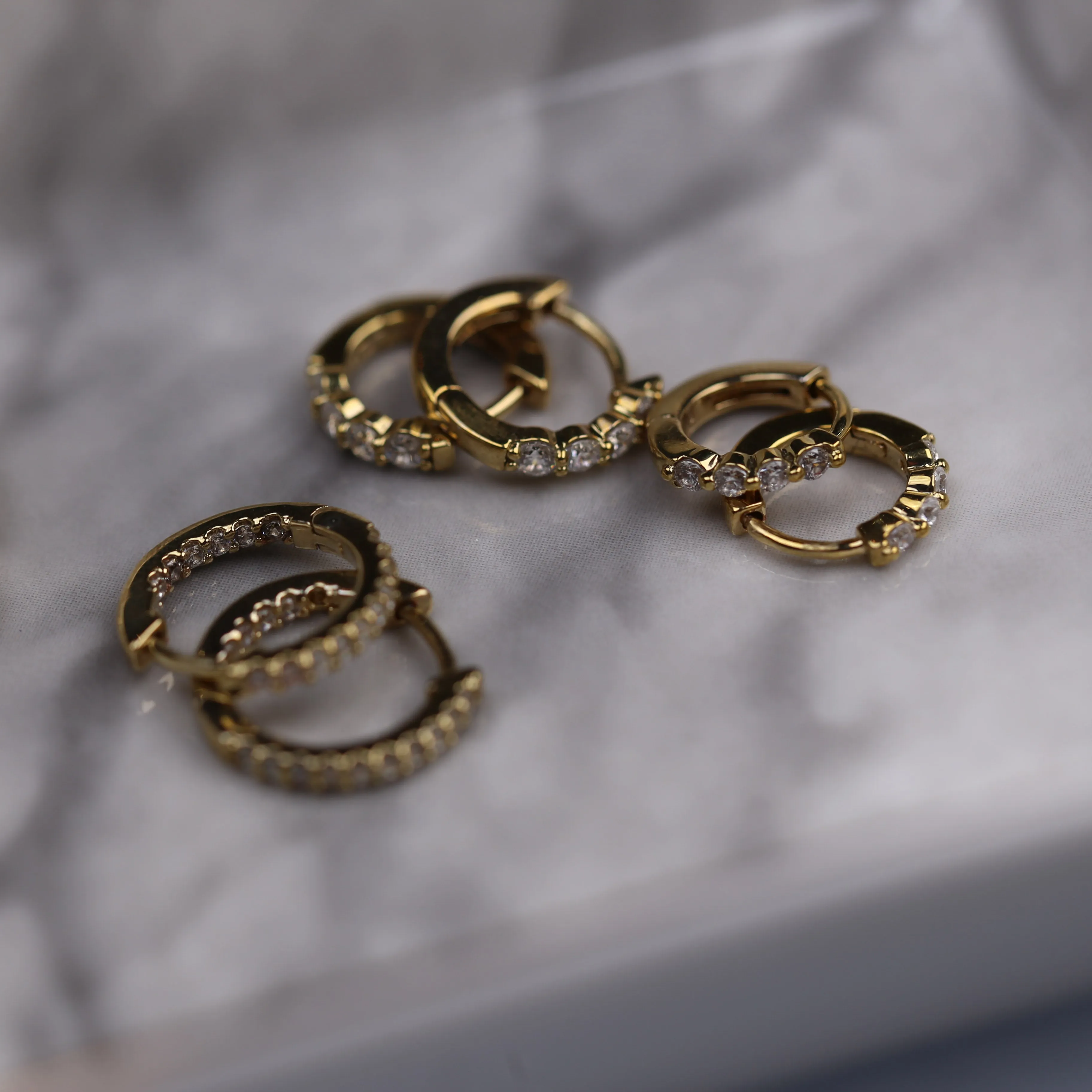 Pave Hoop Earrings