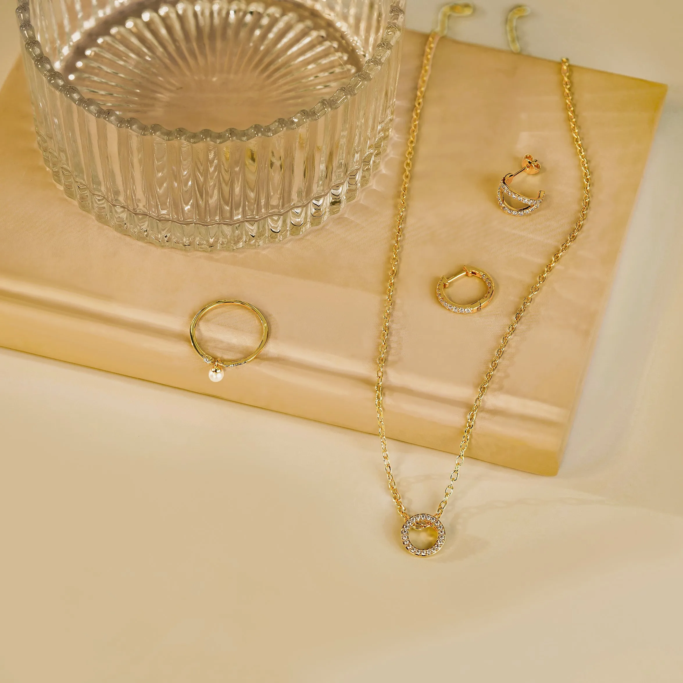 Pave Hoop Earrings