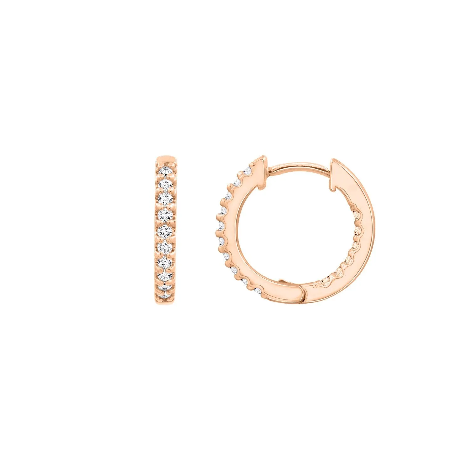 Pave Hoop Earrings