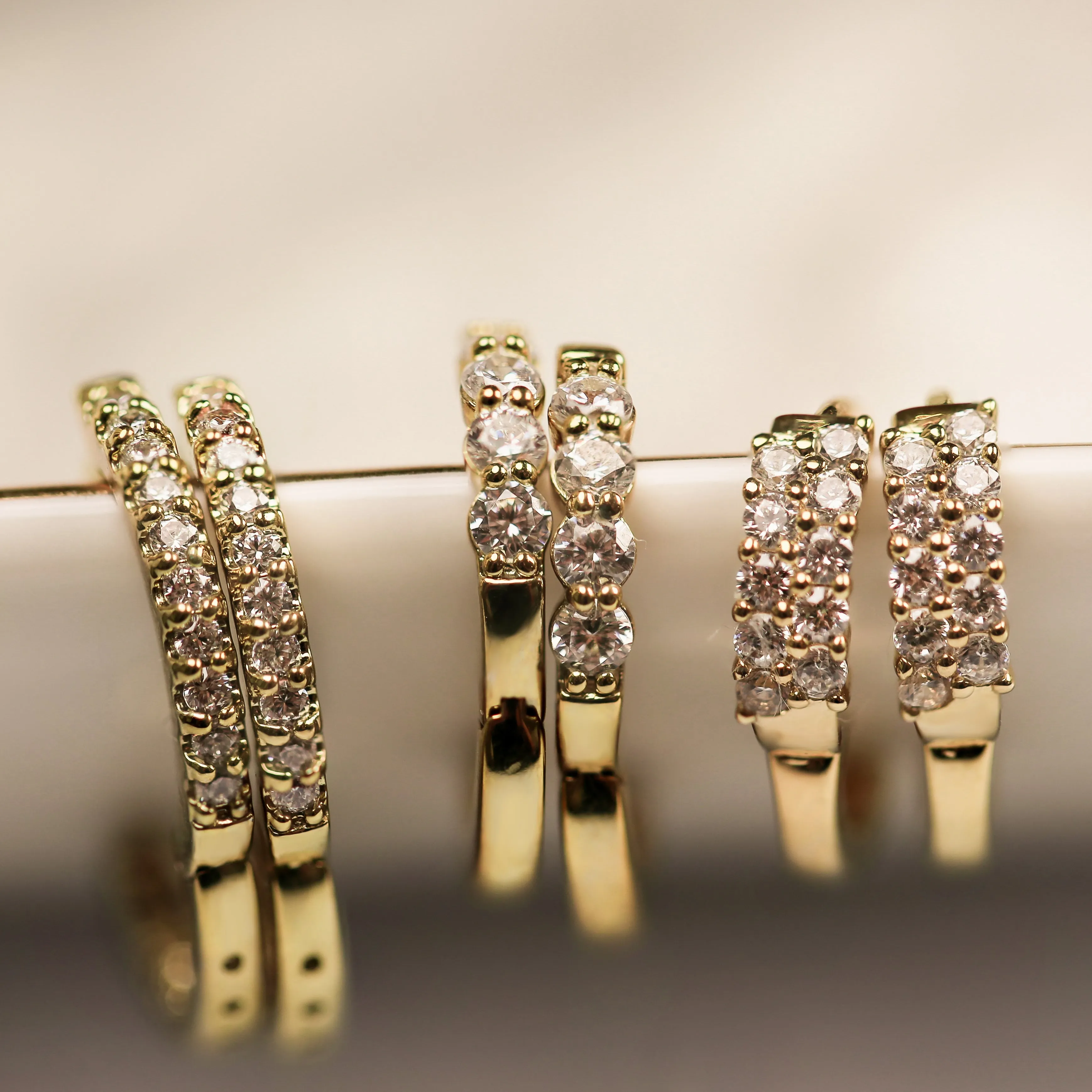 Pave Hoop Earrings