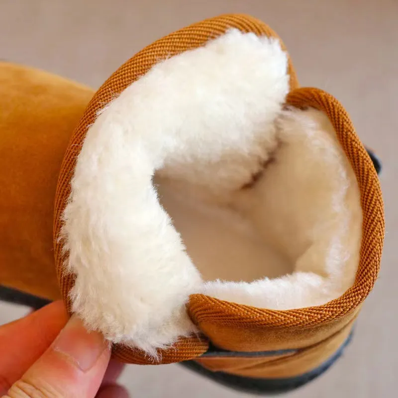 Pietra Buckle Basic Plush Winter Boots