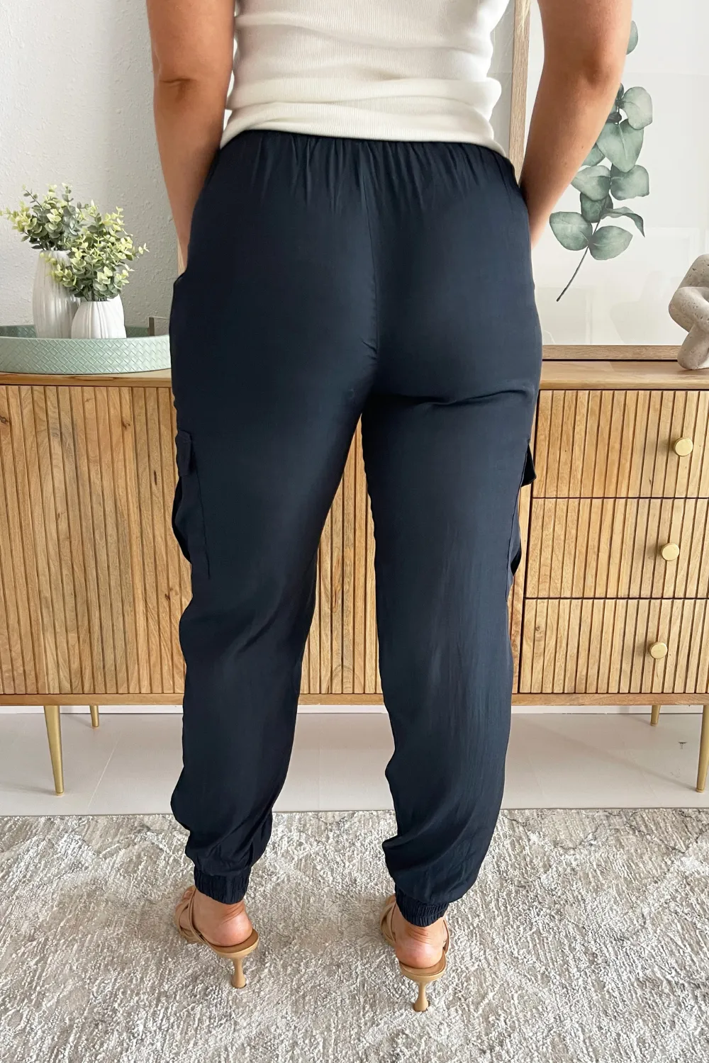Silky Joggers with Elastic Waistband