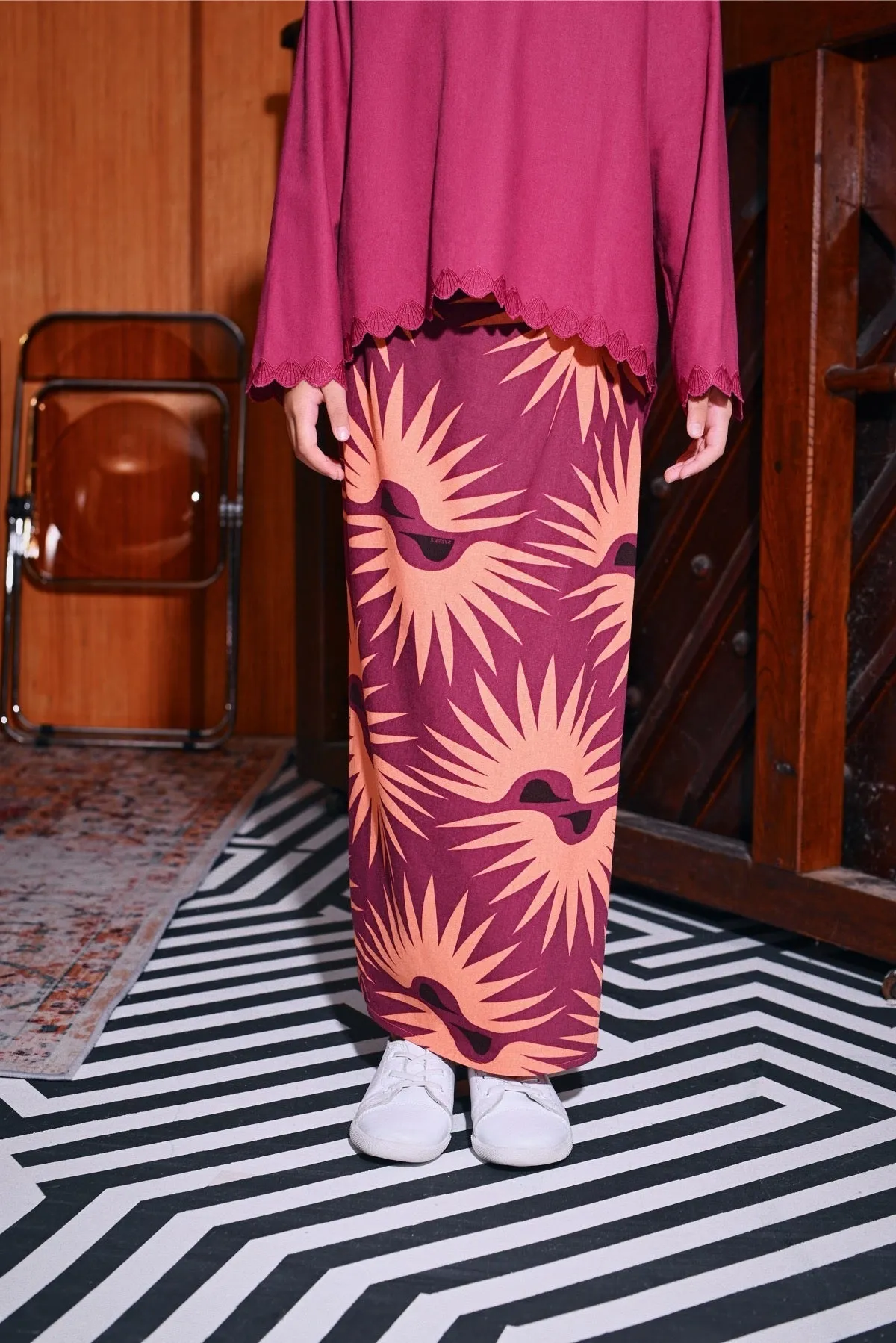 The Congkak Folded Skirt - Edge