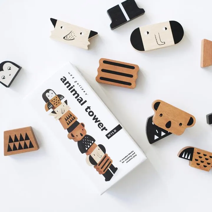 Wooden Animal Tower