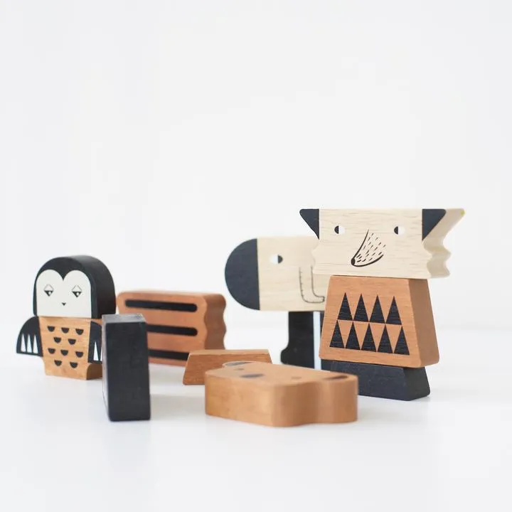 Wooden Animal Tower