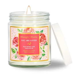 You Are Loved Rose Geranium Candle